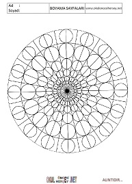 Mandala boyama sayfaları